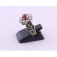 Garnet and Seed Pearl Ring